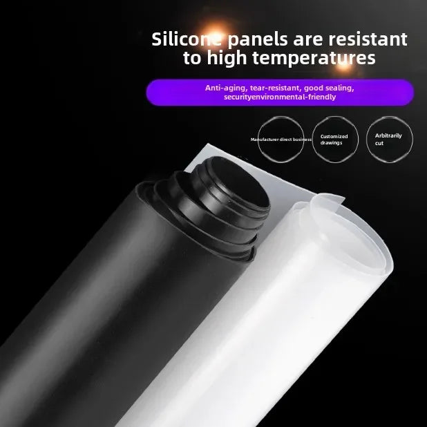 Transparent high-temperature silicone gasket for industrial use