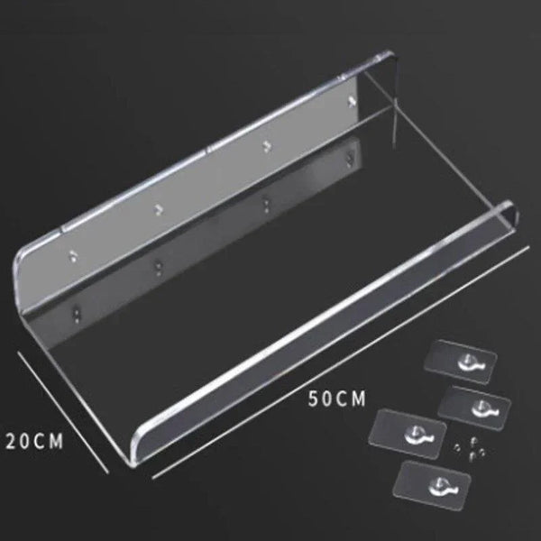 Step-by-step installation of floating acrylic shelf