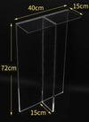 Installation example of lucite table legs with mounting holes