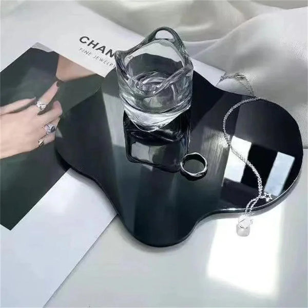 Photography prop: clear acrylic display tile for jewelry