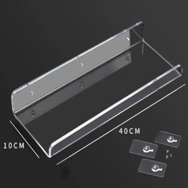 L-shaped acrylic wall shelf 30x10cm (11.8"x3.94") layout guide
