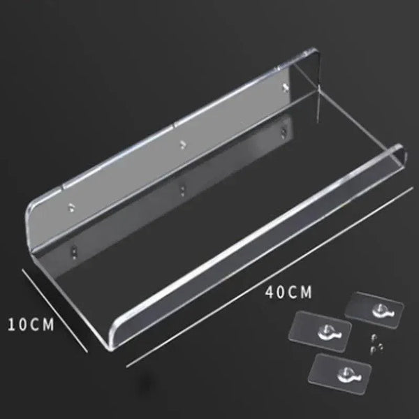 L-shaped acrylic wall shelf 30x10cm (11.8"x3.94") layout guide