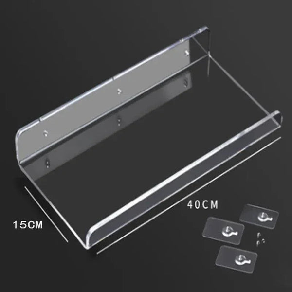 L-shaped clear acrylic shelf 50x20cm (19.7"x7.87") dimensions