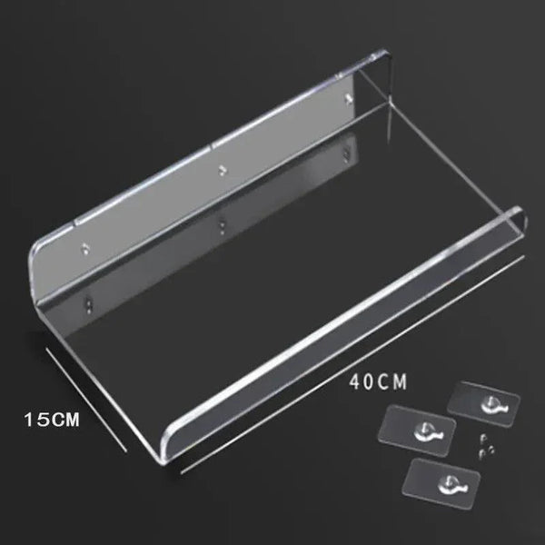 L-shaped clear acrylic shelf 50x20cm (19.7"x7.87") dimensions