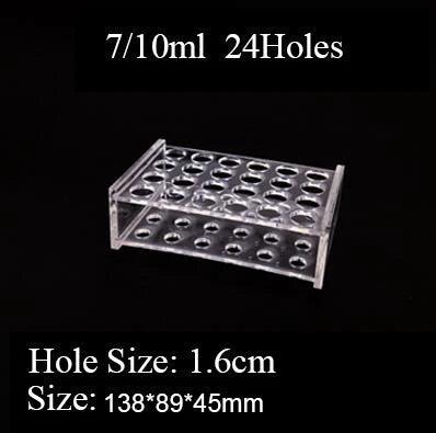 Organized lab setup using multi-hole acrylic tube trays