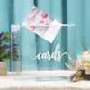 Large acrylic wedding card box with personalized name and date