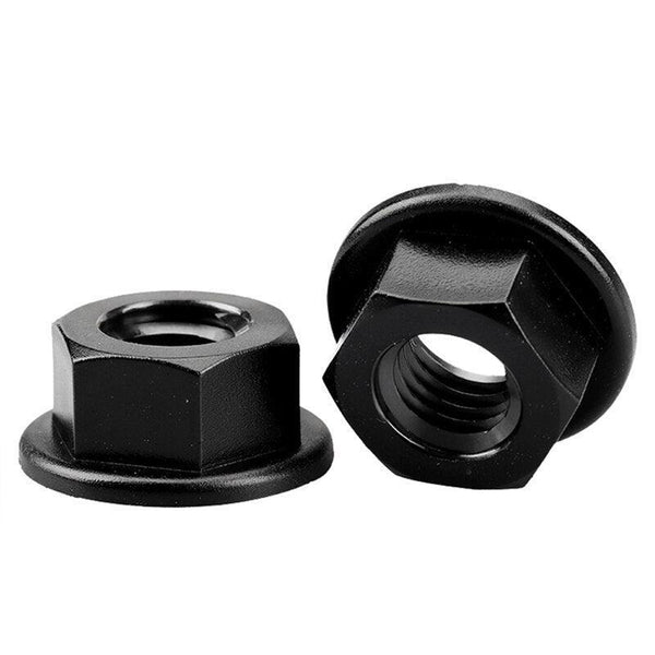 Complete kit of nylon flange nuts from M3 to M12 for multi-size applications