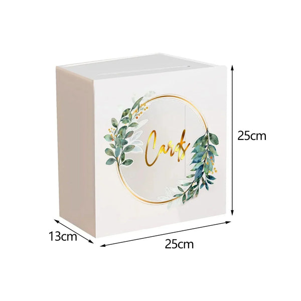 Highly reflective gold acrylic card box for stylish decor