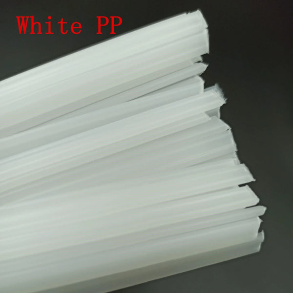 Mixing kit of plastic welding rods with custom ABS, PP, PE, and PVC material options