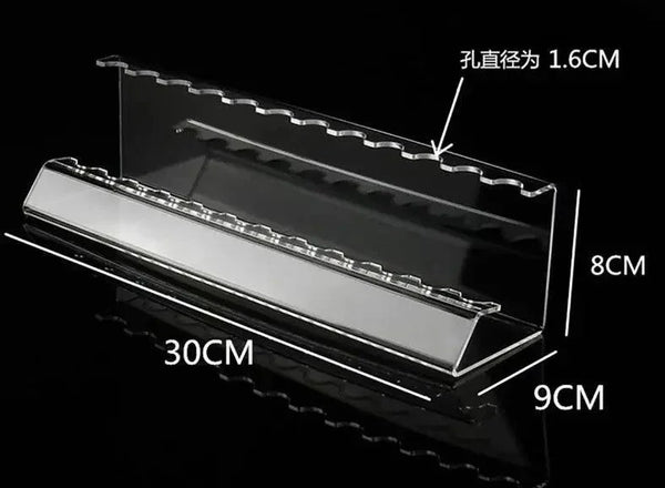 Multi-slot marker pen holder made from premium clear acrylic