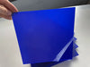 Multiple colored acrylic sheets backlit comparison light transmission