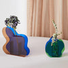 Blue Green Tree Inspired Acrylic Vase for Nature-Inspired Home Interiors