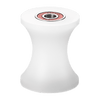 Front view of nylon pulley with sealed bearing for smooth sliding track operation