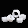 Nylon hex nuts in assorted pack sizes from 5pcs to 50pcs