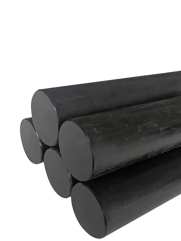 500mm black nylon rod 35mm diameter, tough and lightweight plastic rod for custom machining applications