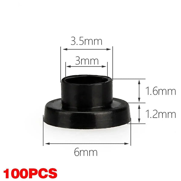 Close-Up View of Nylon Stepped Washer with Concave Thread