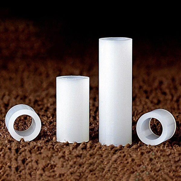 Assorted sizes of metric white nylon tubing for spacers or sleeves