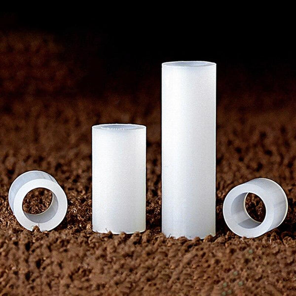 Assorted sizes of metric white nylon tubing for spacers or sleeves
