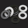 500pcs nylon flat washer assortment set in black and white for M2 to M24 screws
