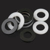 500pcs nylon flat washer assortment set in black and white for M2 to M24 screws