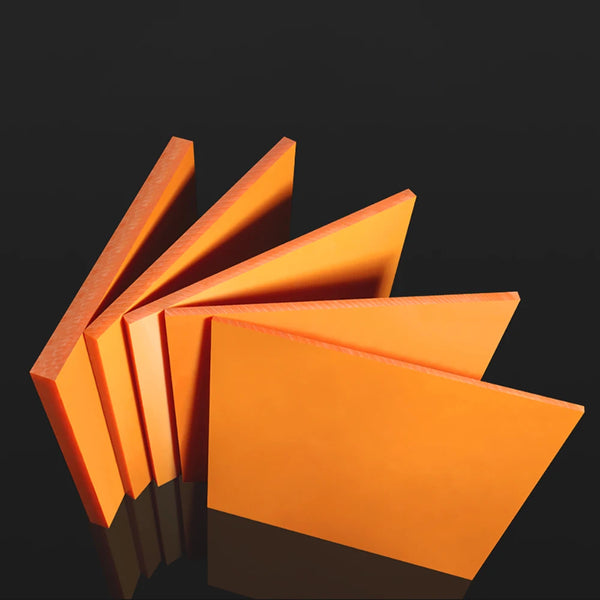 Close-up of orange bakelite 3025 surface texture and finish quality