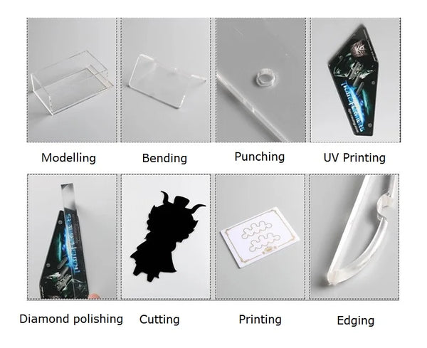 Secure packaging of iridescent acrylic discs with protective film bubble wrap and corner guards