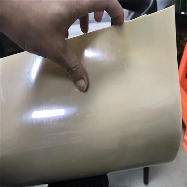 Heat-resistant PEEK plastic film – closeup of surface texture