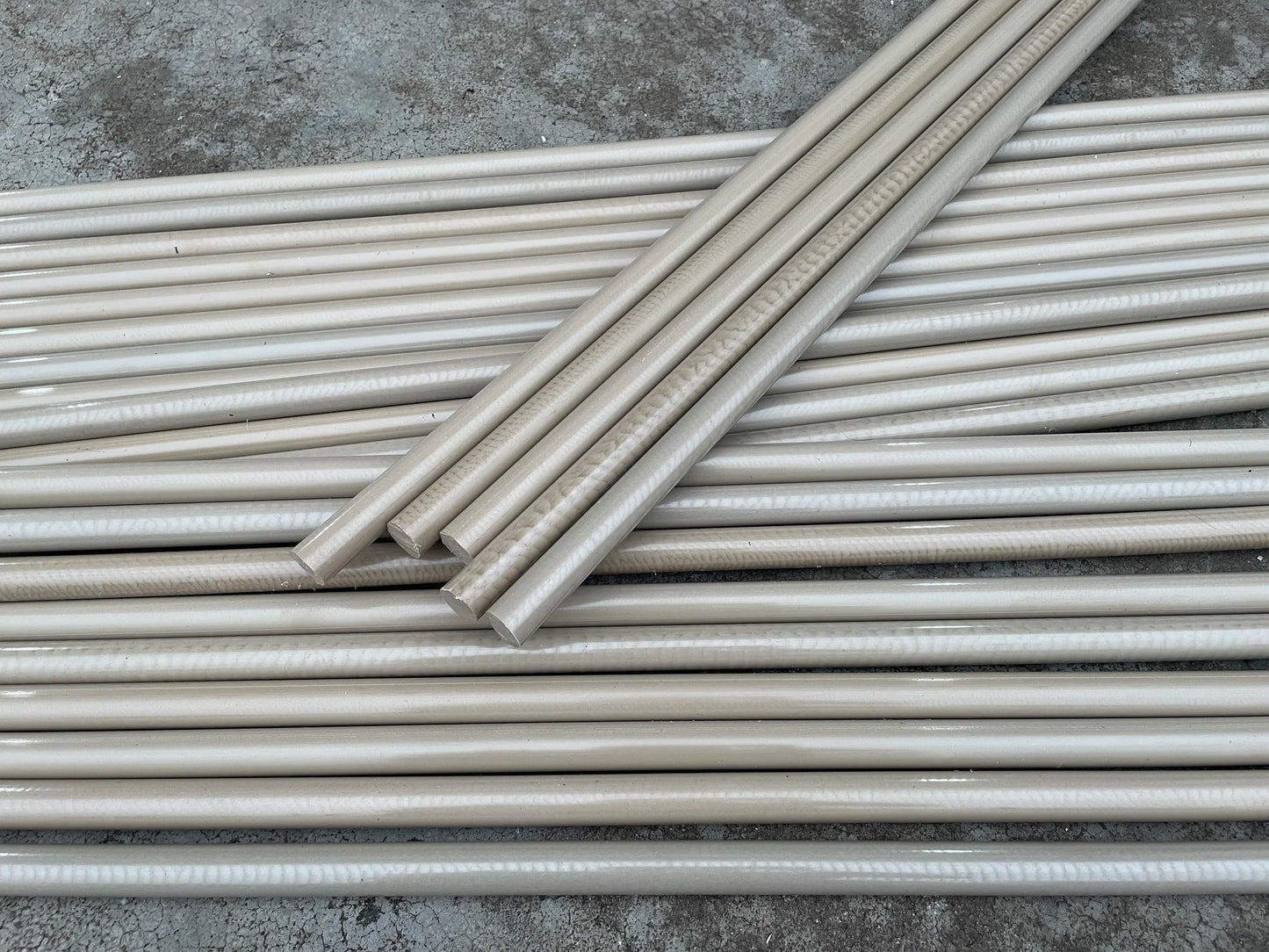 Close-up view of 3mm (1/8") high-temperature PEEK rod