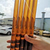 Comparison of amber PEI rod sizes in mm and inch