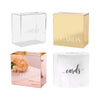 Clear personalized acrylic wedding card box with front engraving