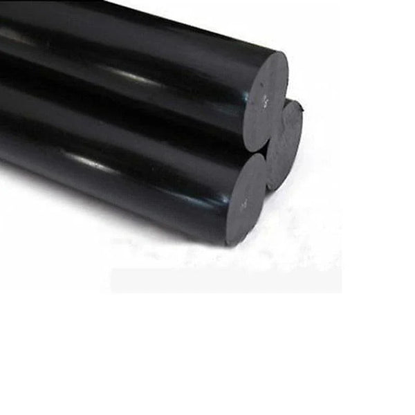High-precision cut black polyamide 6 (PA6) nylon rods for machining and fabrication