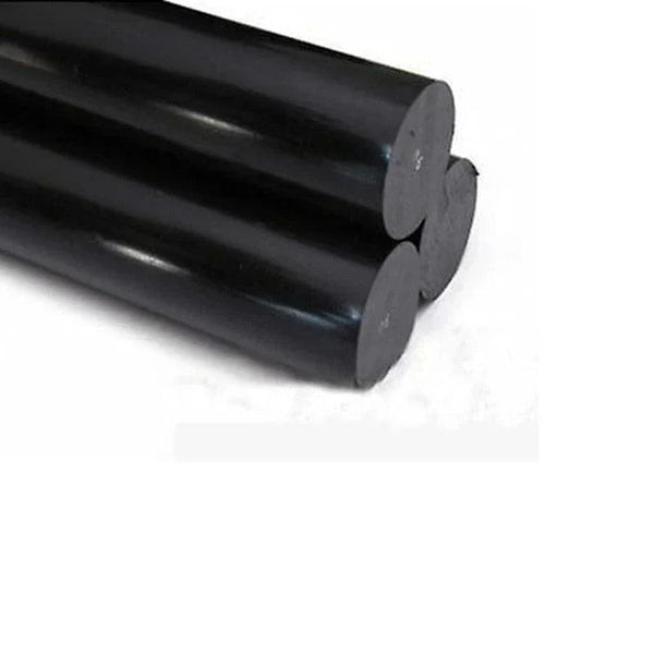 High-precision cut black polyamide 6 (PA6) nylon rods for machining and fabrication