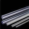 Comparison of clear polycarbonate rods from 15mm to 50mm diameters