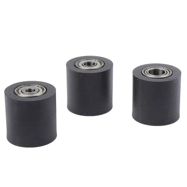 Silent PU roller operating on aluminum or steel sliding track