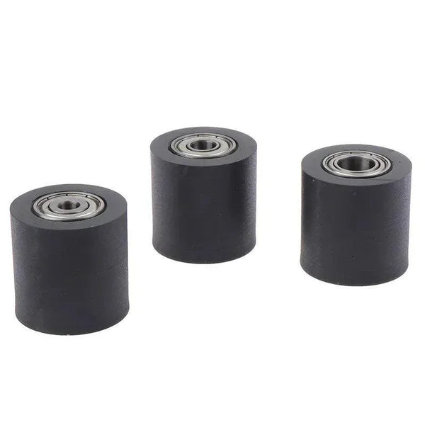 Silent PU roller operating on aluminum or steel sliding track