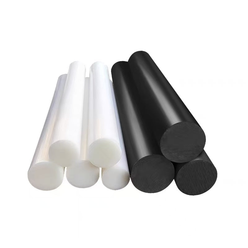 Size comparison of Acetal POM rods from 8mm to 100mm diameter