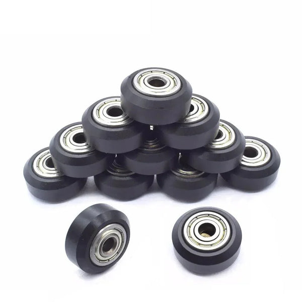 Overview of 5PCS POM V-slot wheels with 625ZZ bearings for 3D printer upgrades