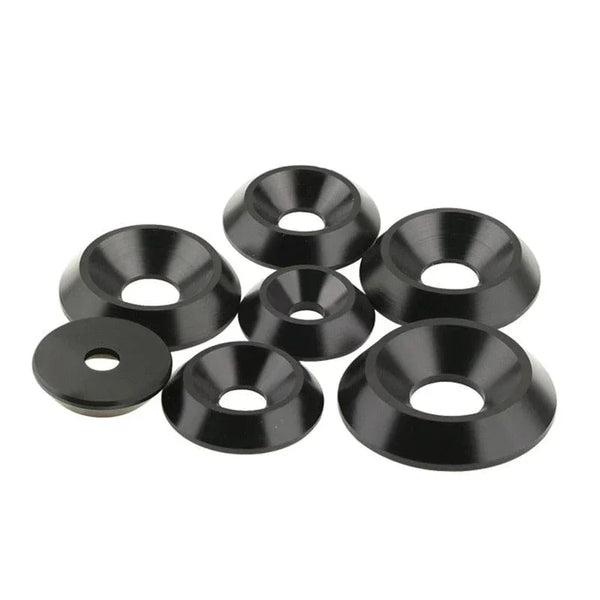 Main image of M3 to M10 POM plastic flat and conical washers