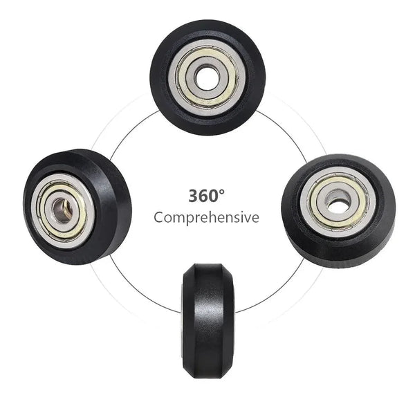 POM Pulley Wheels Installed on Ender3 V2 3D Printer V-Slot Frame