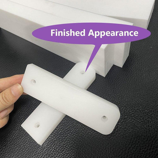 Precision-cut white and black POM boards with smooth surface