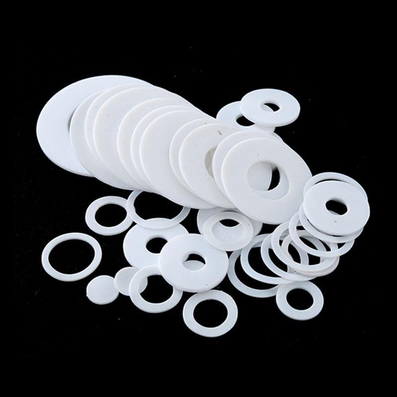 100pcs PTFE flat washers for pumps, compressors, and mixing kettles