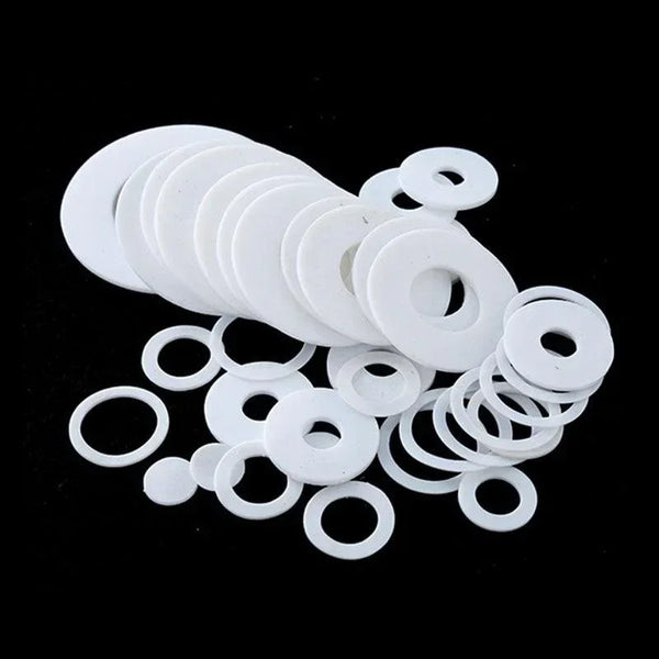 100pcs PTFE flat washers for pumps, compressors, and mixing kettles