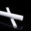 White PTFE rod 500mm for chemical-resistant gasket applications