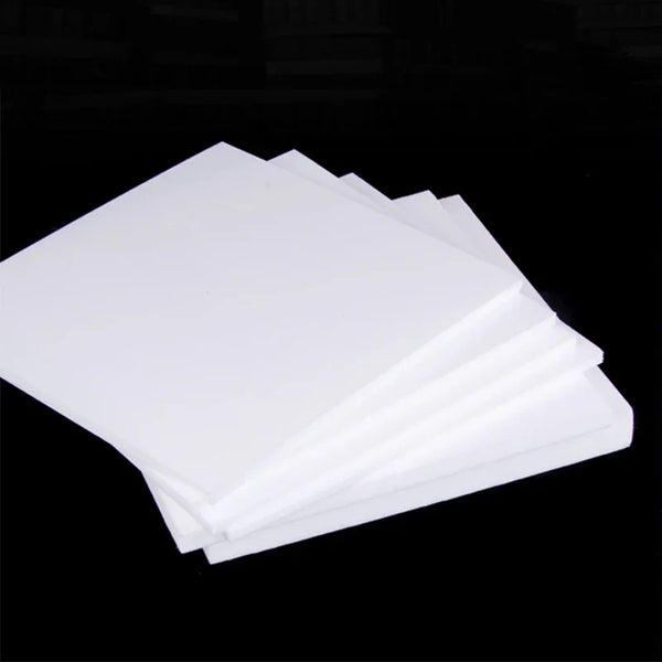 Comparison of PTFE sheet thicknesses 3mm, 5mm, and 10mm
