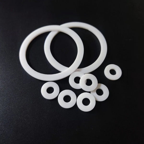 PTFE flat washer 6mm ID 100mm OD for high-temp flange sealing