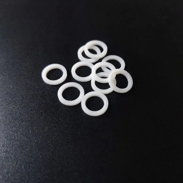 PTFE washer size chart showing ID, OD, and 1.25mm thickness