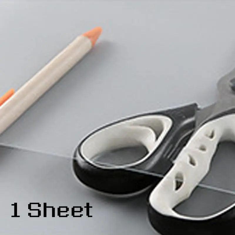 1-piece transparent PVC sheet shown in packaging