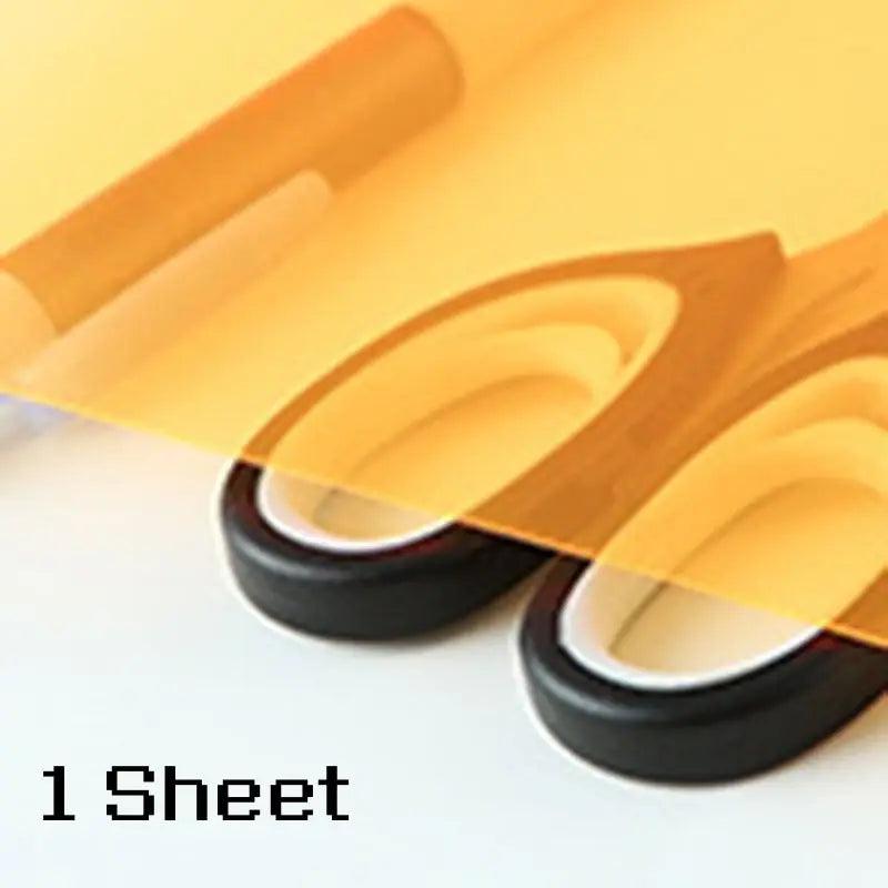 PVC sheet being cut into stencil templates