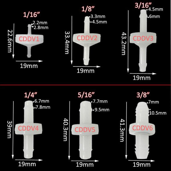 BSP 1/2 inch PVDF check valve for ozone generator non-return application