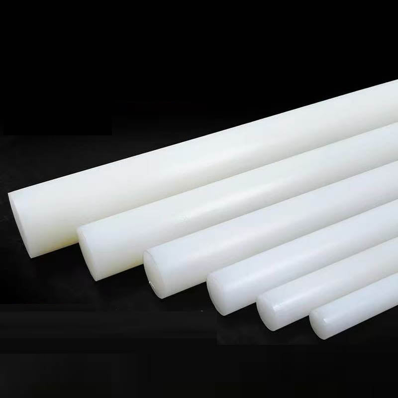Full view of 500mm PVDF round rod, chemical and heat resistant